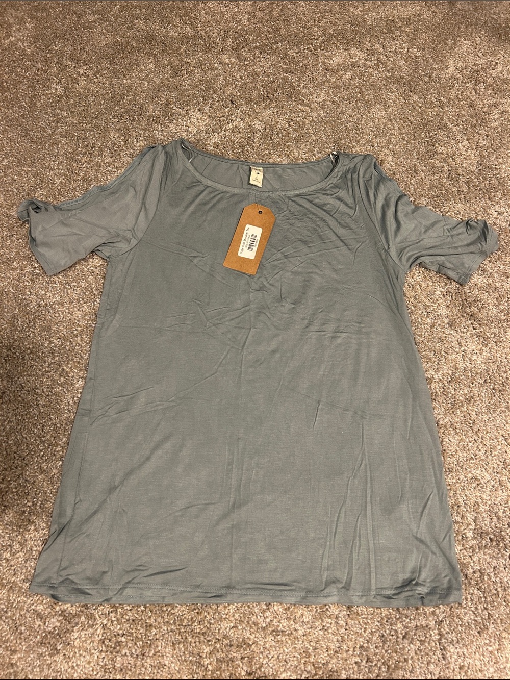 Lazy Sundays Sage Short Sleeve Scoop Neck Tee